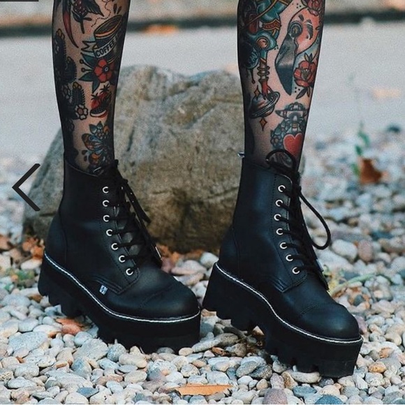 tuk Shoes - Tuk Vegan 7-Eye Dino Lug Sole Boot